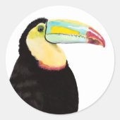 Tropische Toucan Bird Ronde Sticker (Voorkant)