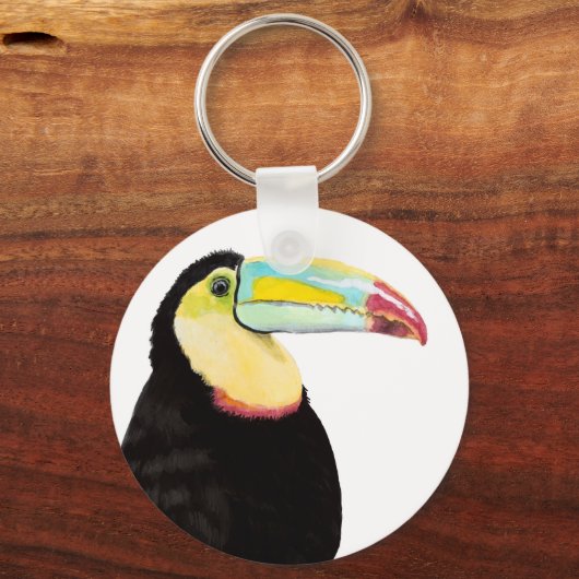 Tropische Toucan Bird Sleutelhanger (Voorkant)