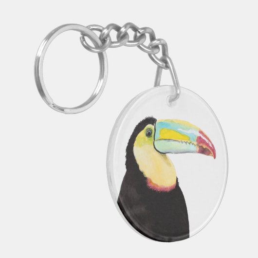 Tropische Toucan Bird Sleutelhanger (Voorkant Links)