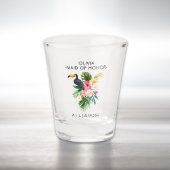 Tropische Toucan bruiloft bruidsmeisje gepersonali Shot Glas