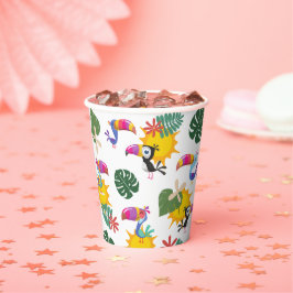 Tropische Toucan Cluster Paper Cup Papieren Bekers