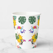 Tropische Toucan Cluster Paper Cup Papieren Bekers (Links)