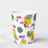 Tropische Toucan Cluster Paper Cup Papieren Bekers (Voorkant)