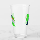 Tropische Toucan en bladeren Glas (Rechts)