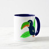 Tropische Toucan en bladeren Mok (Voorkant rechts)