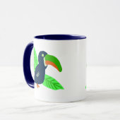 Tropische Toucan en bladeren Mok (Voorkant links)