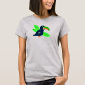 Tropische Toucan en bladeren T-shirt (Voorkant)