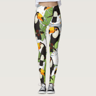 Tropische Toucan, groene palmen, patroon. Leggings