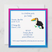 Tropische Toucan Happy Birthday Kaart (Achterkant)