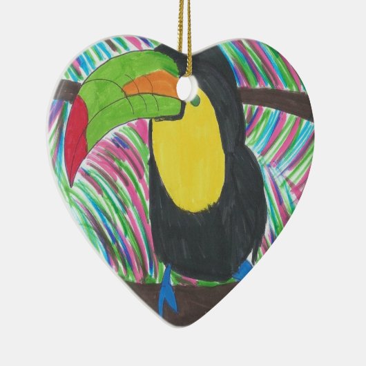 Tropische toucan keramisch ornament (Rechts)