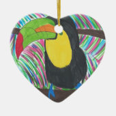 Tropische toucan keramisch ornament (Voorkant)