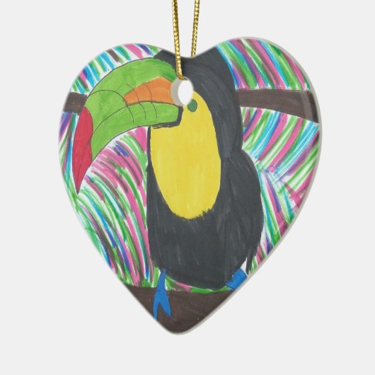 Tropische toucan keramisch ornament (Links)
