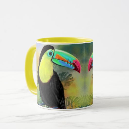 Tropische Toucan koffie Mok (Voorkant links)