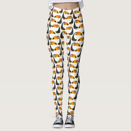 Tropische toucan leggings (Voorkant)