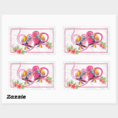 Tropische Toucan Love Rechthoekige Sticker (Vel)