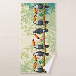 Tropische Toucan Oerwoud Bath Towel Badhanddoek