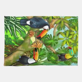 Tropische Toucan Oerwoud Kitchen Tea Towel Theedoek