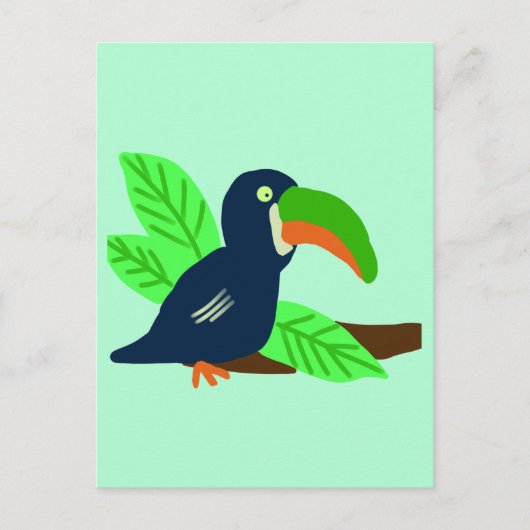 Tropische Toucan op tak Briefkaart (Voorkant)