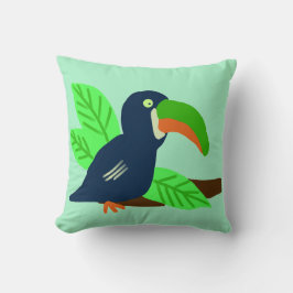 Tropische Toucan op tak Kussen