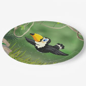 Tropische toucan papieren bordje (Gekanteld)