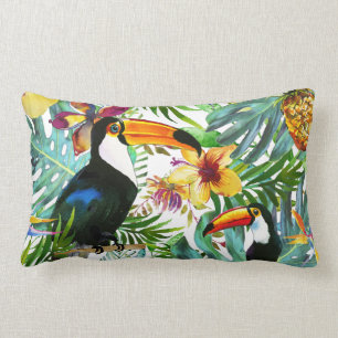Tropische Toucan Paradise Palm Pineapple Modern Kussen