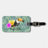 Tropische Toucan Pura Vida Design Bagagelabel (Voorkant horizontaal)