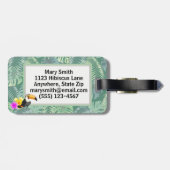 Tropische Toucan Pura Vida Design Bagagelabel (Achterkant horizontaal)