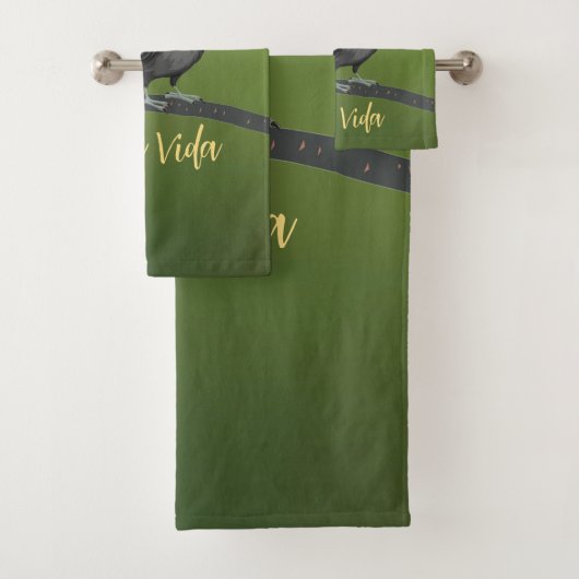 Tropische Toucan Pura Vida design handdoek set (Insitu)