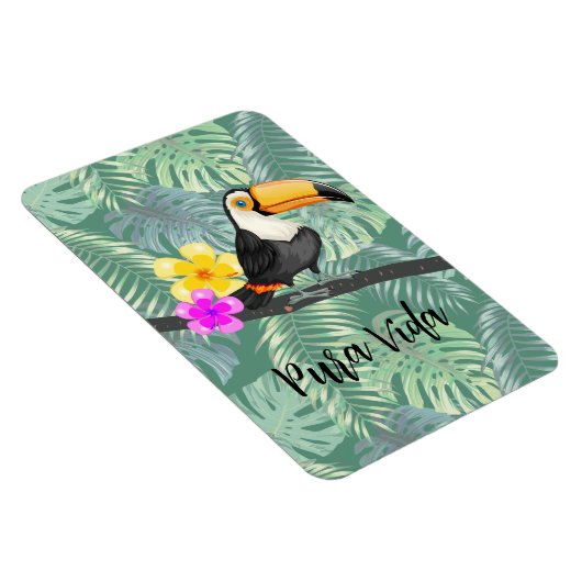 Tropische Toucan Pura Vida Design Magneet (Rechterzijde)