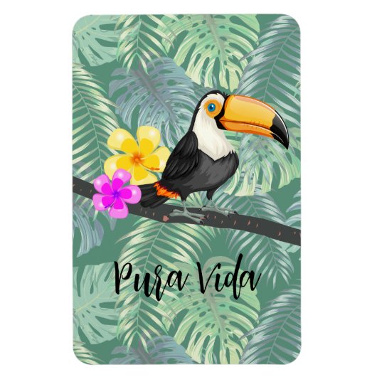 Tropische Toucan Pura Vida Design Magneet (Verticaal)