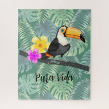 Tropische Toucan Pura Vida Design puzzel