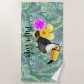 Tropische Toucan Pura Vida Design Strandlaken (Voorkant)
