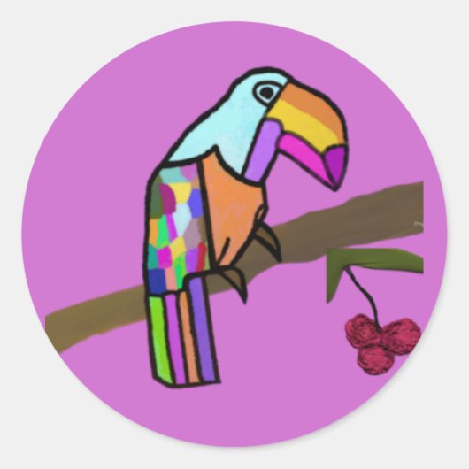 Tropische Toucan-Stickers Ronde Sticker (Voorkant)