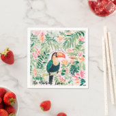 Tropische Toucan Summer Luau Beach Party Servet (Insitu)