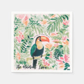 Tropische Toucan Summer Luau Beach Party Servet (Voorkant)