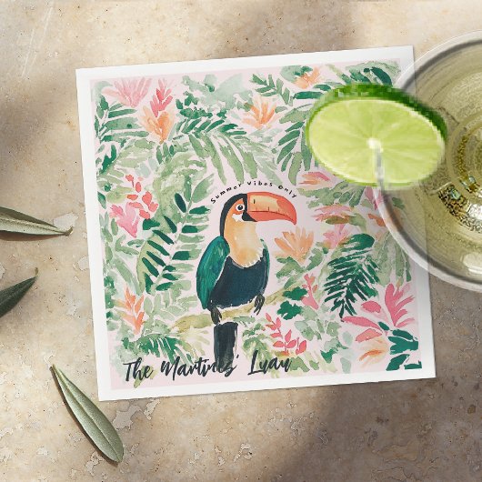 Tropische Toucan Summer Luau Beach Party Servet