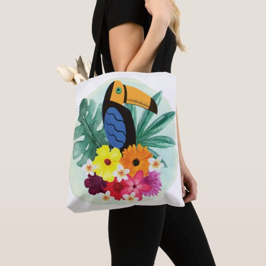 Tropische toucan T-Shirt Tote Bag (Dichtbij)