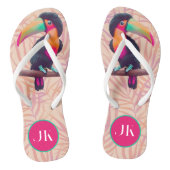 Tropische toucan teenslippers (Voetbed)
