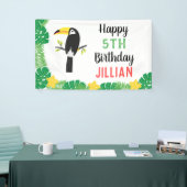 Tropische Toucan Tutti Frutti Fruit Verjaardagsfee Spandoek (Beurs)