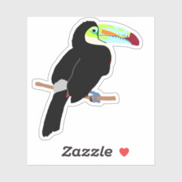 Tropische Toucan Vogel Telefoonhoes of Laptop Stic Sticker