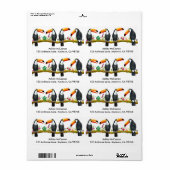 Tropische Toucan-vogellabels Etiket (Full Sheet)