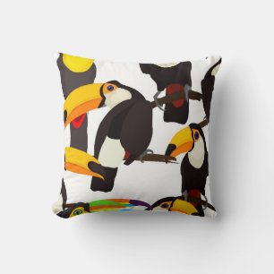 Tropische Toucan Vogels Patroon Kussen