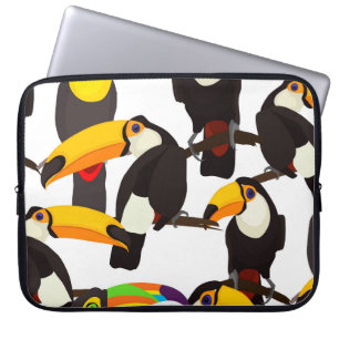 Tropische Toucan Vogels Patroon Laptop Sleeve
