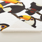 Tropische Toucan Vogels  Patroon Sherpa Deken (3/4)