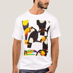 Tropische Toucan Vogels  Patroon T-shirt