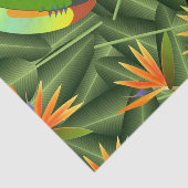 Tropische Toucans & Birds of Paradise Flowers Tissuepapier (Detail)