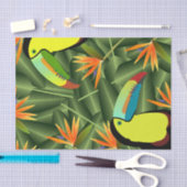 Tropische Toucans & Birds of Paradise Flowers Tissuepapier (Craft)