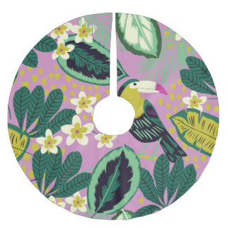 Tropische Toucans: bloemenpatroon Kerstboom Rok