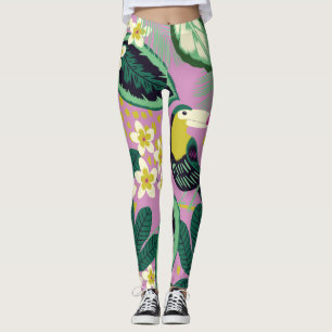Tropische Toucans: bloemenpatroon Leggings