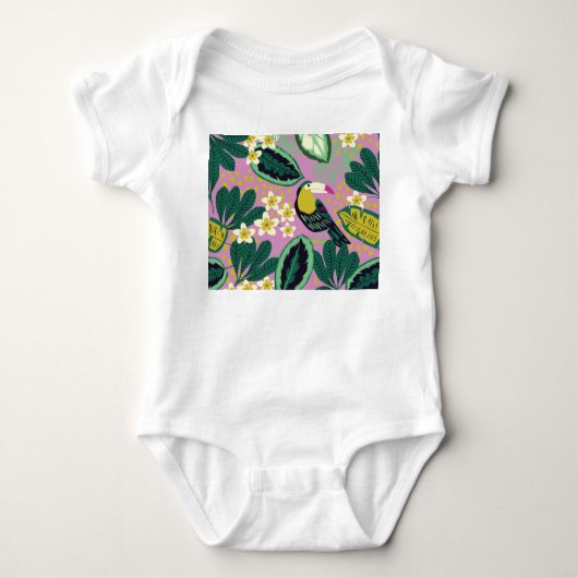 Tropische Toucans: bloemenpatroon Romper (Voorkant)